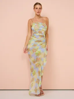 Bec & Bridge Zephy Asym Dress in Blue Blossom Floral Size 8 for rent on The Volte - image 2