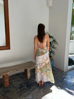 For Love and Lemons Roselyn Maxi Dress in Marigold Size 8  for rent on The Volte - image 2