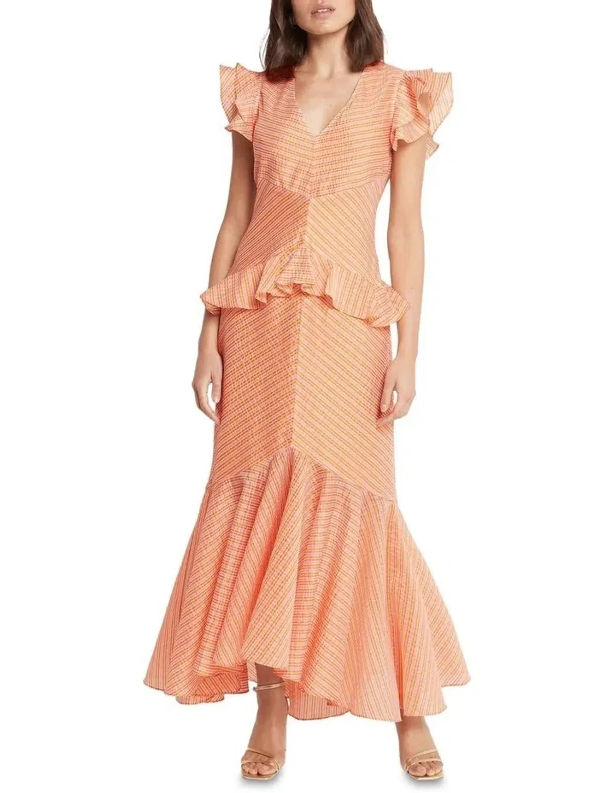 Sass & Bide Float Like A Dreamer Dress Orange Size 14 for rent on The Volte - main image