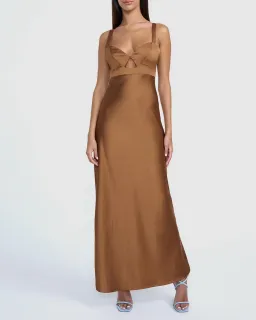 By Johnny Kristen Dress Coffee Size 8  for rent on The Volte - image 1