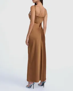 By Johnny Kristen Dress Coffee Size 8  for rent on The Volte - image 2