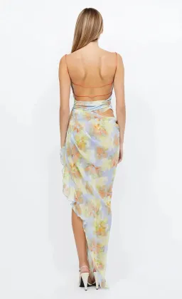 Bec & Bridge Zephy Asym Dress Blue Blossom Size 8  for rent on The Volte - image 2