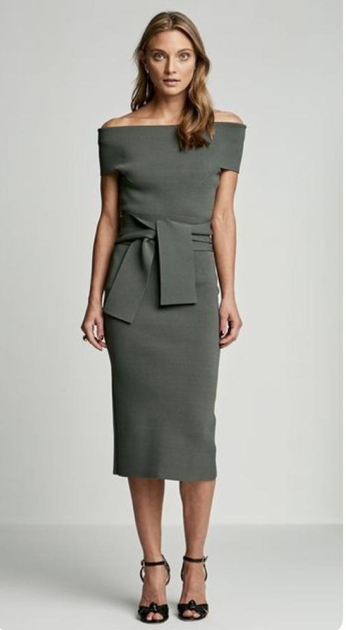 SCANLAN THEODORE  Off the Shoulder Crepe Knit Dress for rent on The Volte - main image