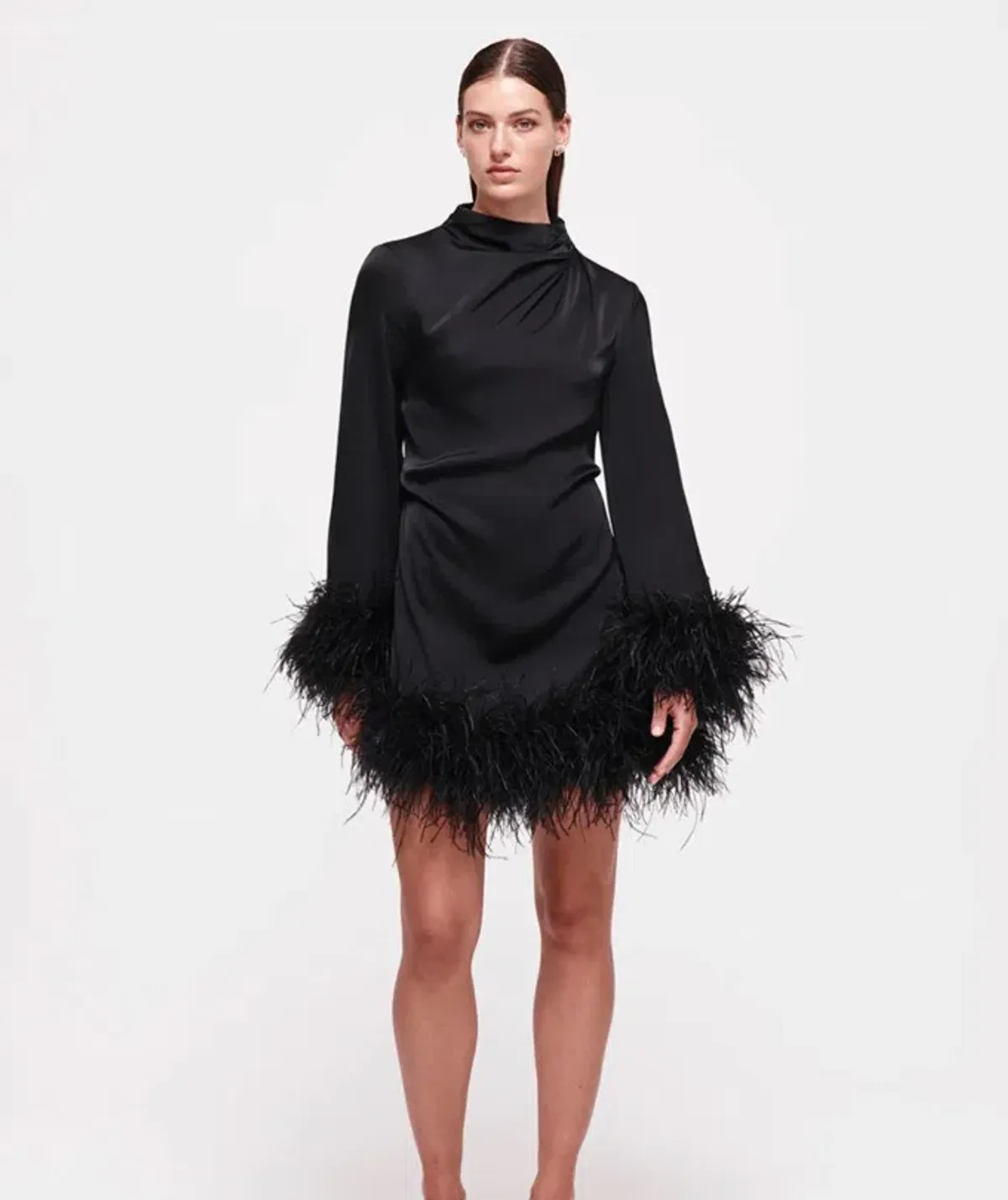 Rachel Gilbert Pietro Mini Dress Black Size 10 for rent on The Volte - main image