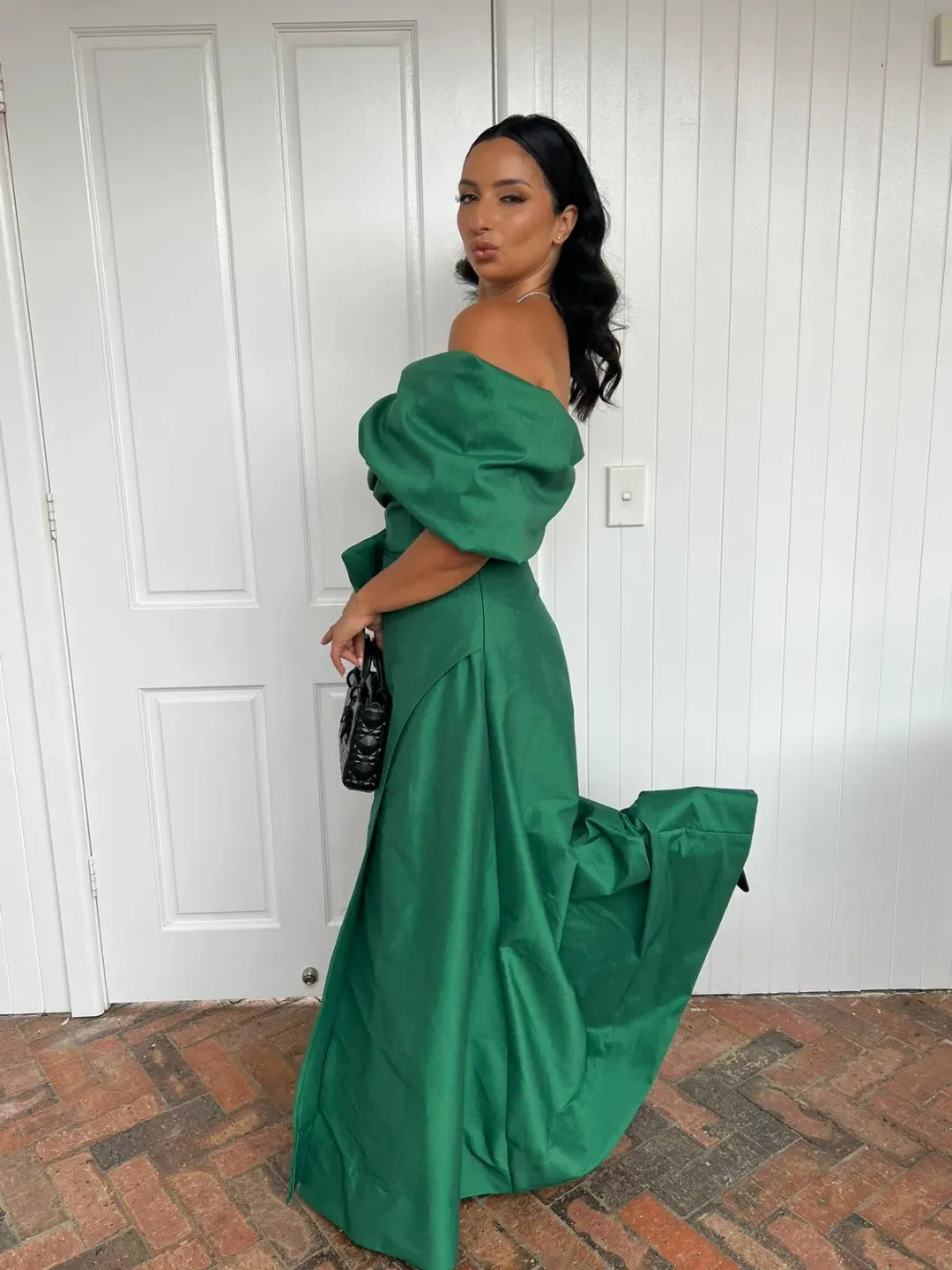 Rachel Gilbert Archer Gown in Green Size 3/AU12 for rent on The Volte - main image
