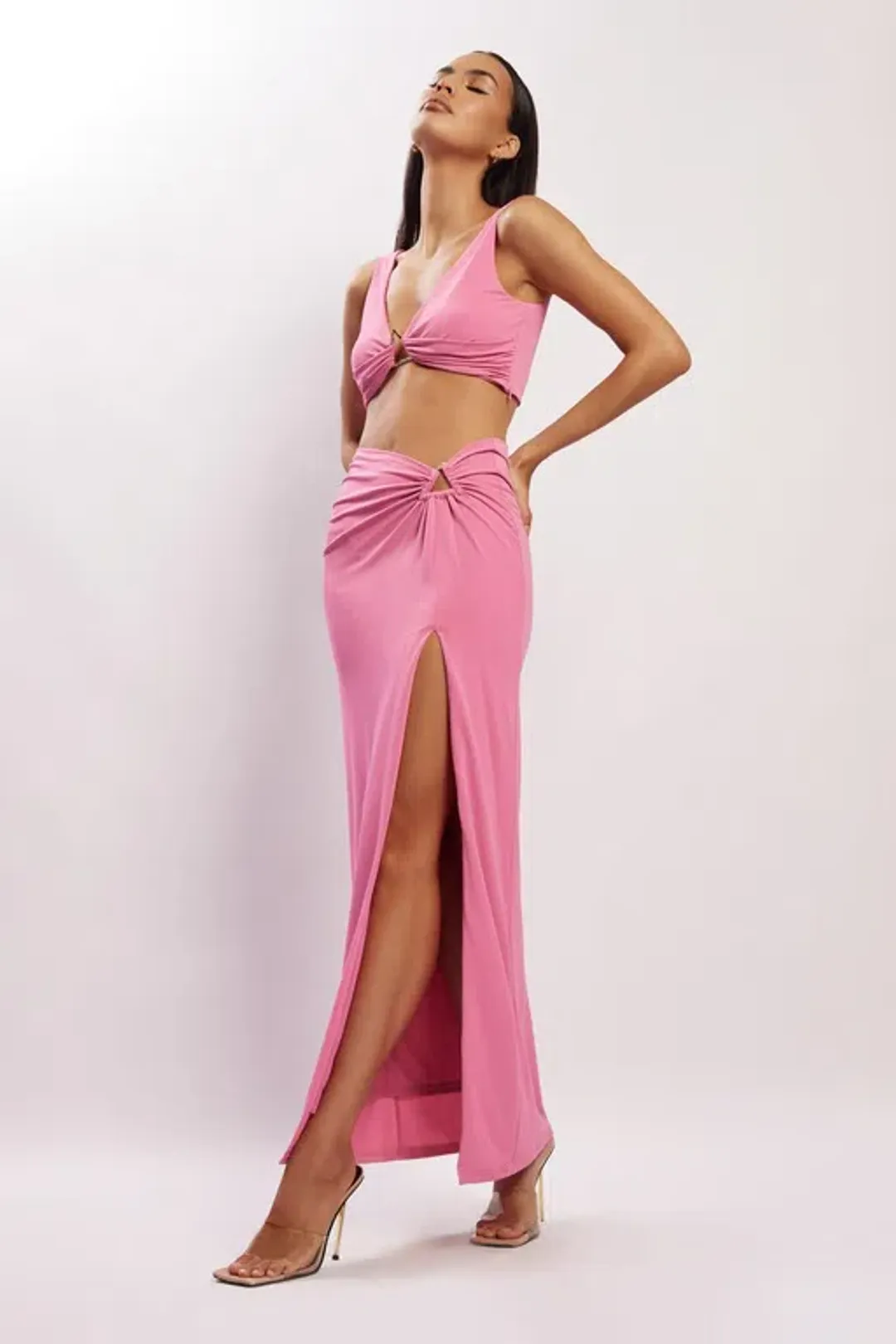 Meshki Jacqui Triangle Hardware Set Pink Size 8  for rent on The Volte - main image