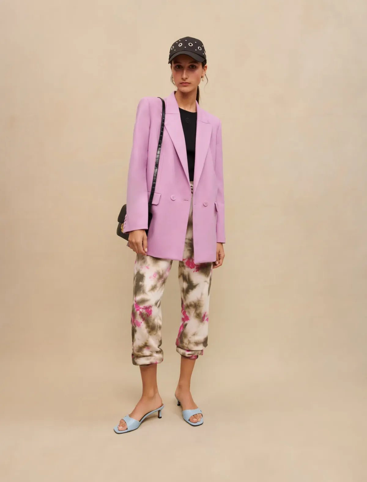 Maje Co-ord Two-Piece Suit Lilac Size 10 for rent on The Volte - main image