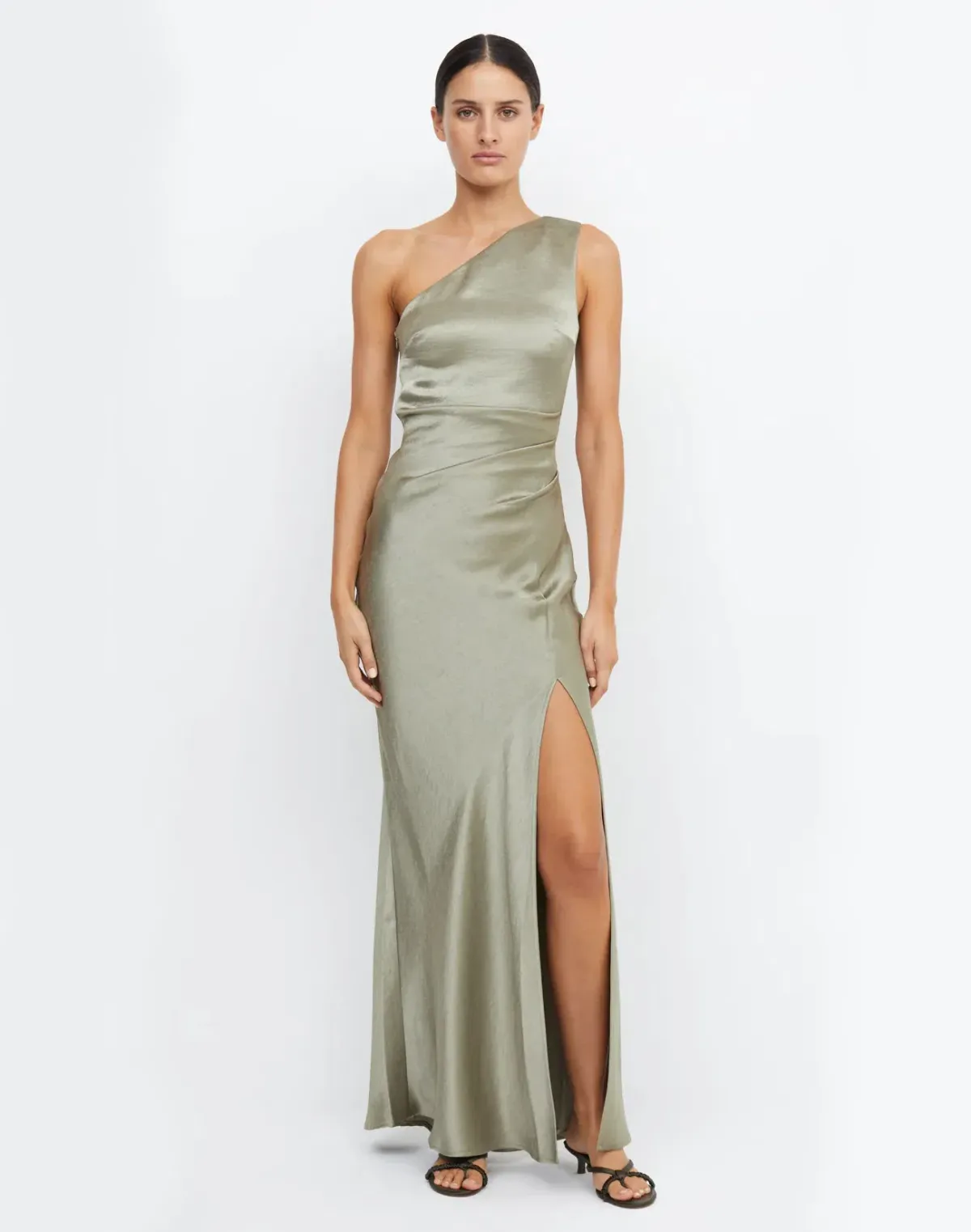 Bec & Bridge The Dreamer Asym Dress Sage Size 8 for rent on The Volte - main image
