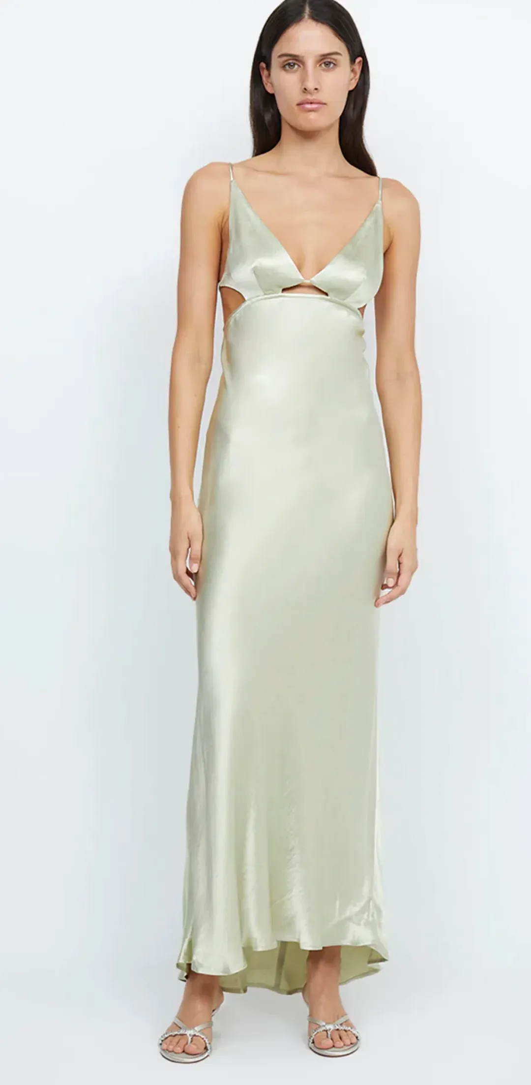 Bec & Bridge Indi Strappy Maxi Dress Honeydew Green Size 10 for rent on The Volte - main image