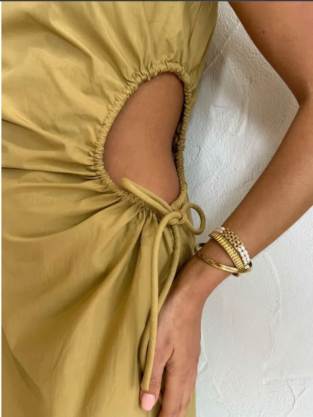 Sir the Label Dion Cut Out Maxi Dress Camel Size 6 for rent on The Volte - main image