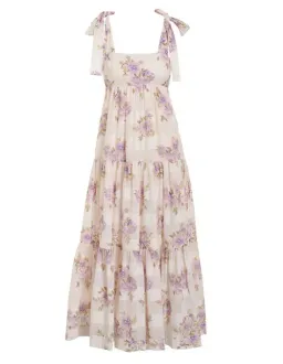 Zimmermann Rosa Striped Picnic Dress Lilac Size 0/AU 8 for rent on The Volte - image 4