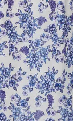 Bec & Bridge Audette Floral White Blue Strapless Linen Maxi Dress Floral Size XS/ AU 6  for rent on The Volte - image 4