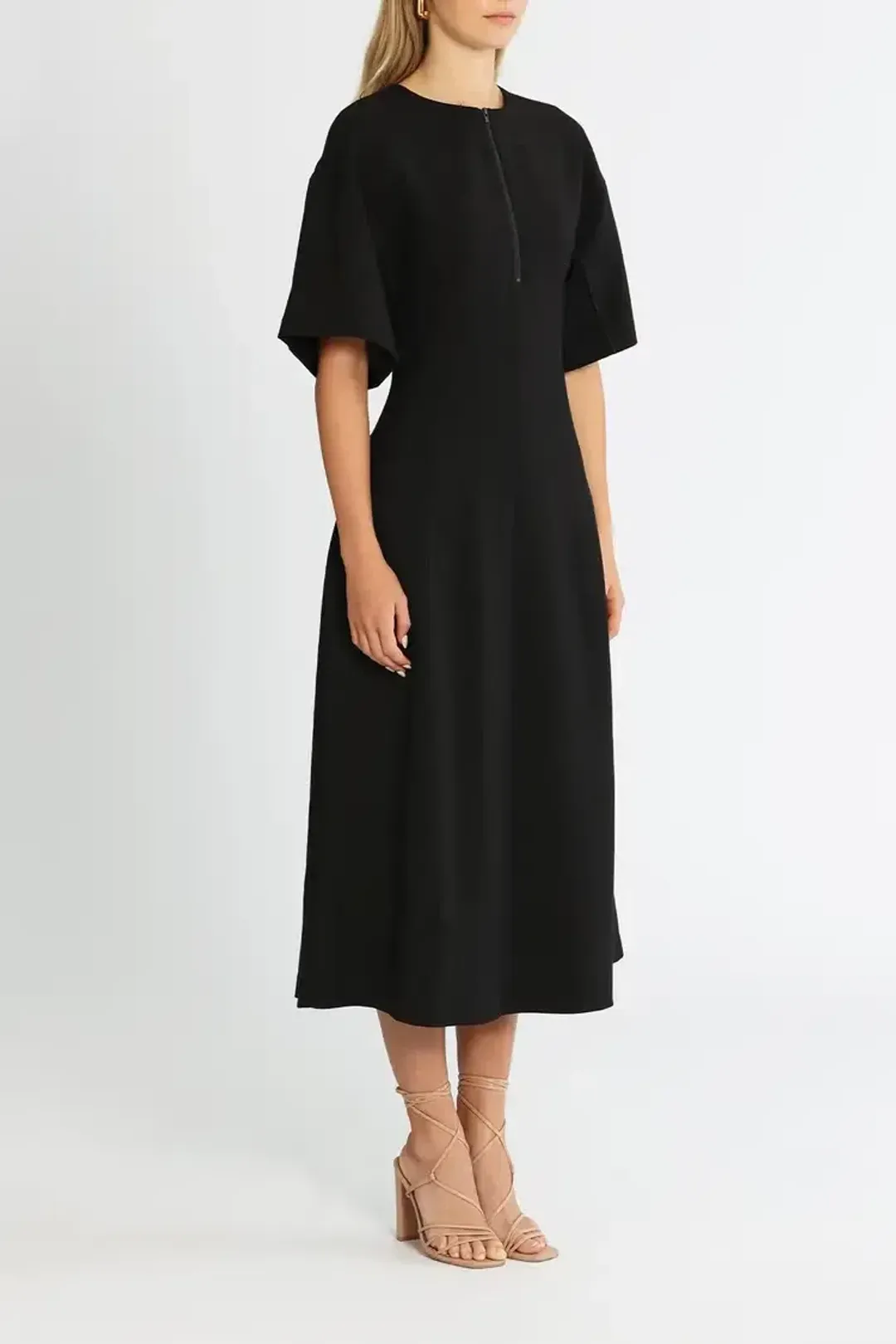 Camilla and Marc Ford Midi Dress in Black Size 8 for rent on The Volte - main image