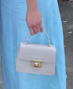 Furla Top Handle Venere Bag in Grey Cream for rent on The Volte - image 2