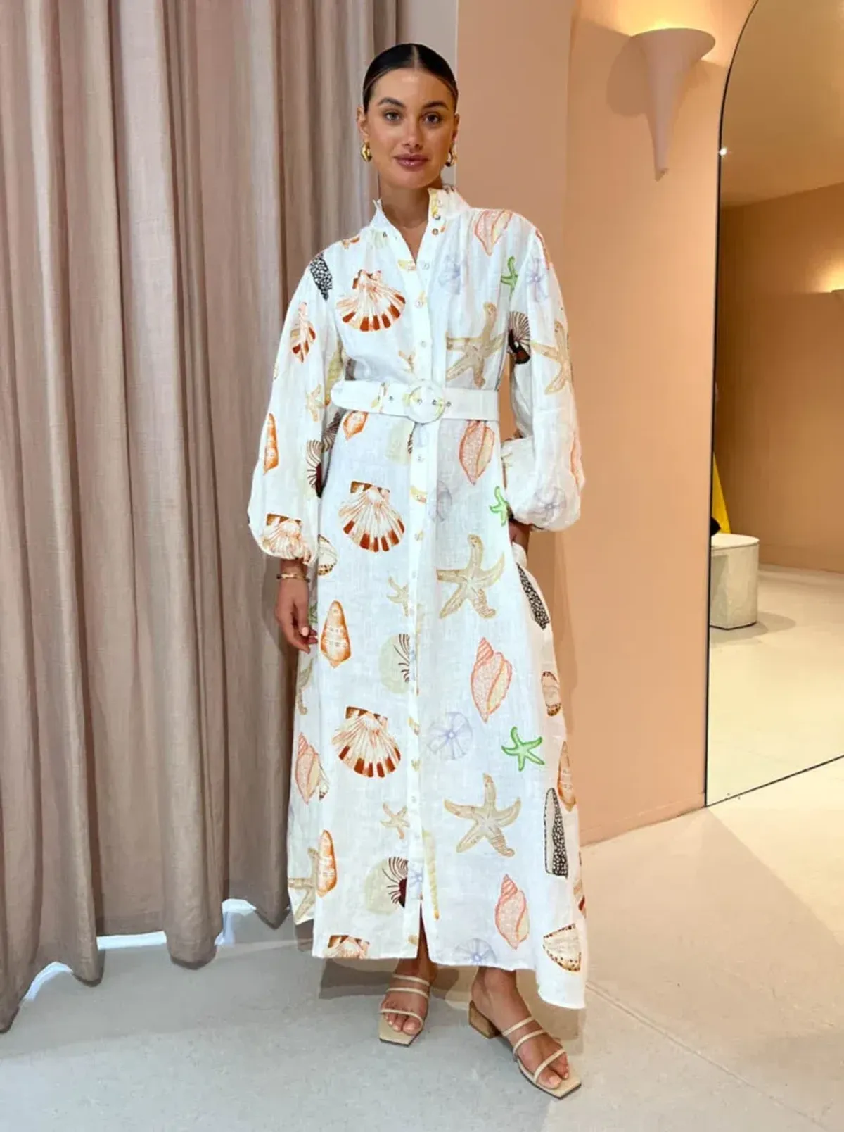 Palm Noosa Noddy Dress in Shells Size 12 for rent on The Volte - main image