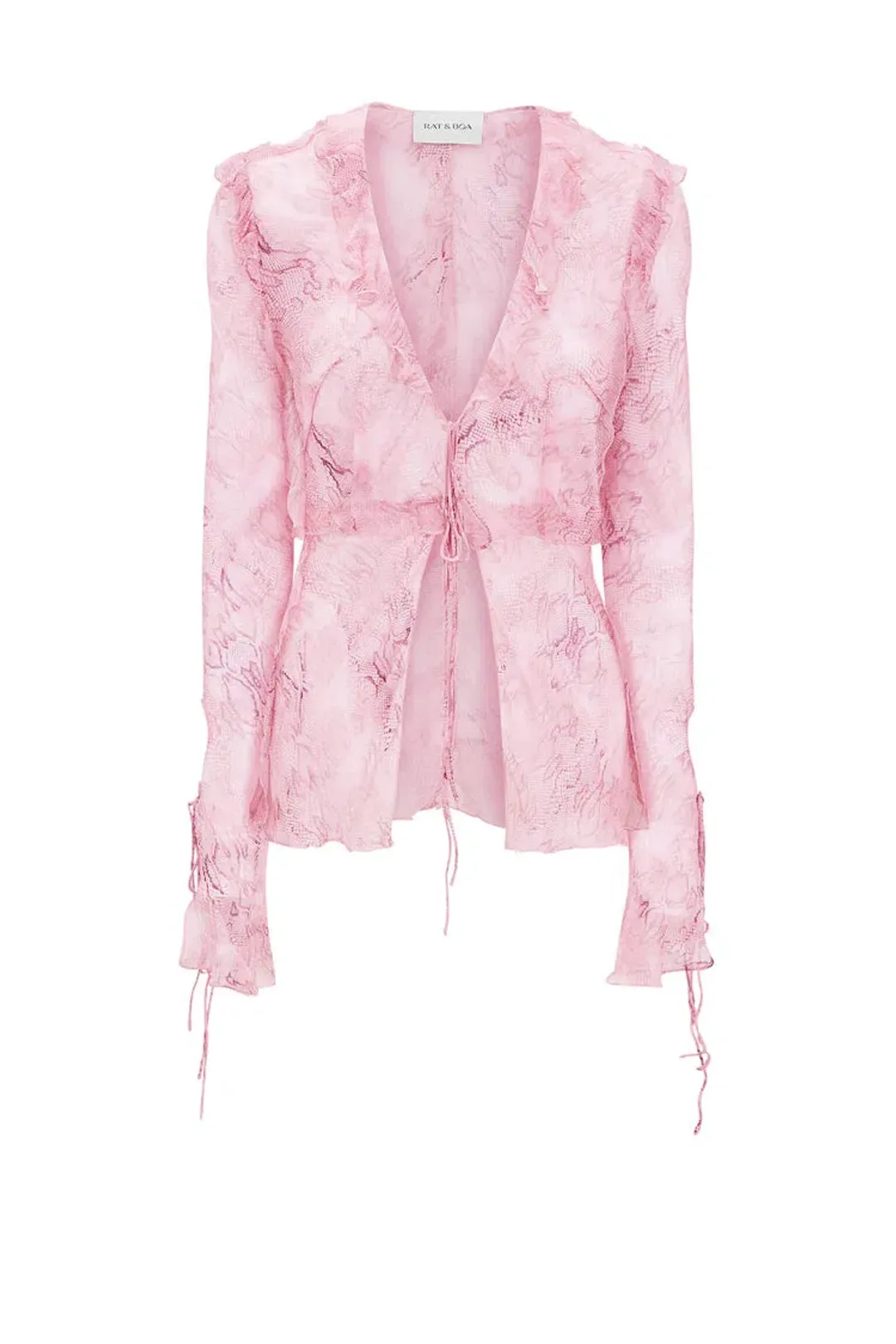 Rat & Boa Cobra Blouse Pink Snake Print Size XL / AU 14 for rent on The Volte - main image
