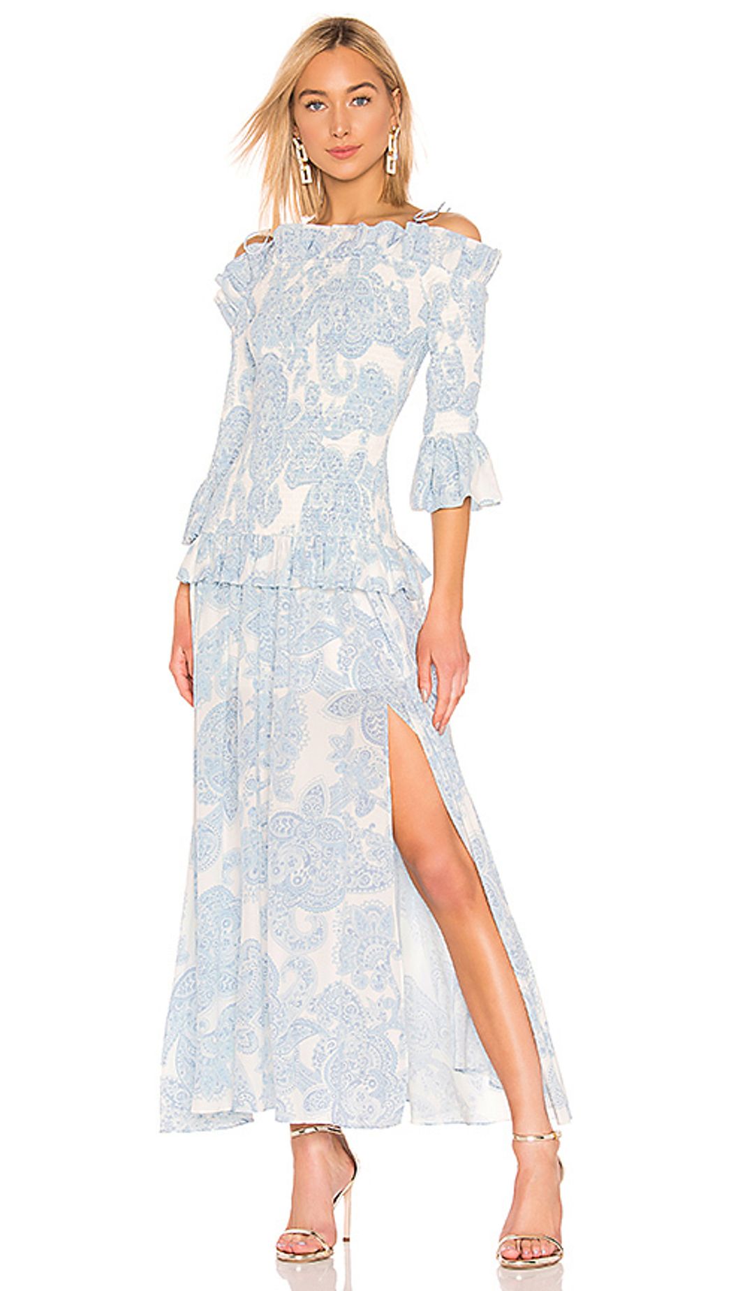 Thurley Golden Hour Dress in Blue bell Multi Size 8 for rent on The Volte - main image