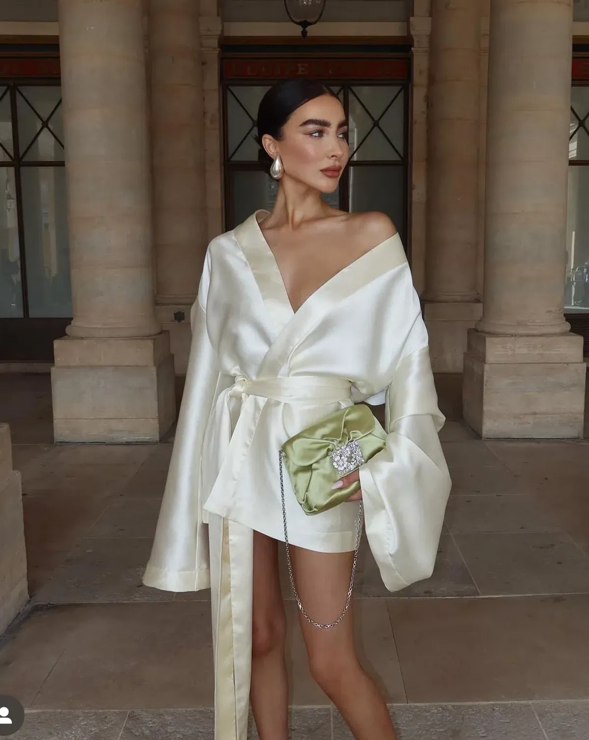 Khirzad Femme Rio Nina Robe Short Ivory Size S / AU 8  for rent on The Volte - main image