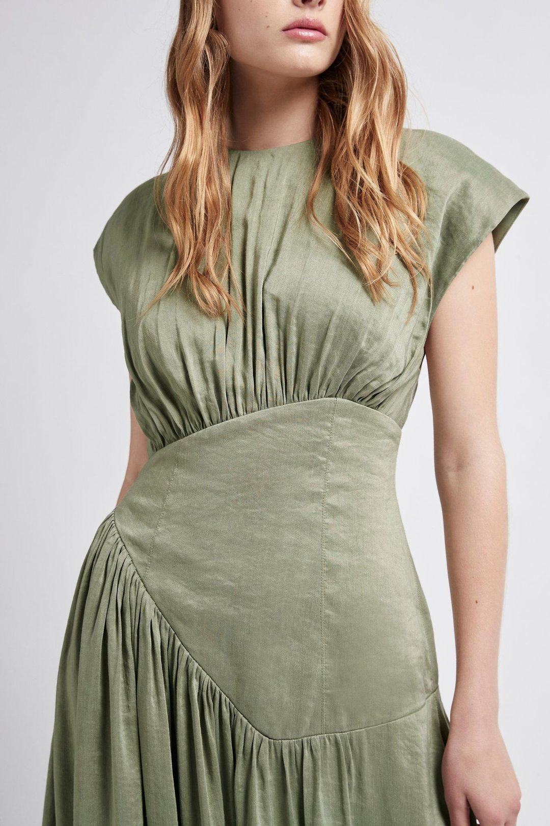 Aje Reflection Dress Green Size 8 for rent on The Volte - main image