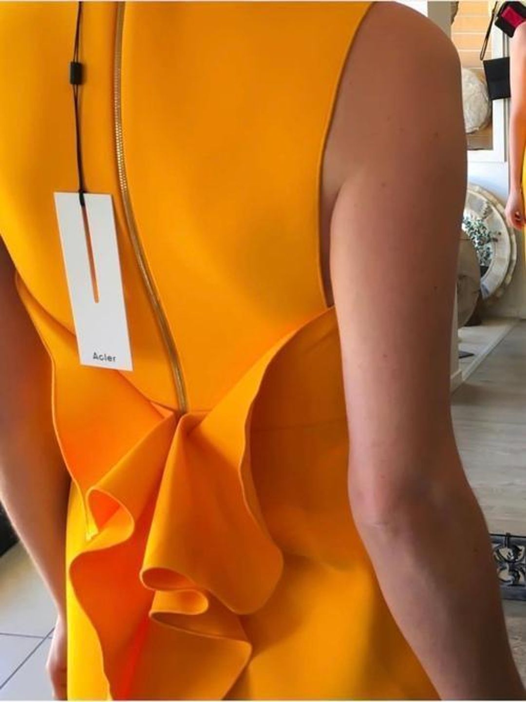 Acler Fincher Dress Citrus Yellow Size 8 for rent on The Volte - main image