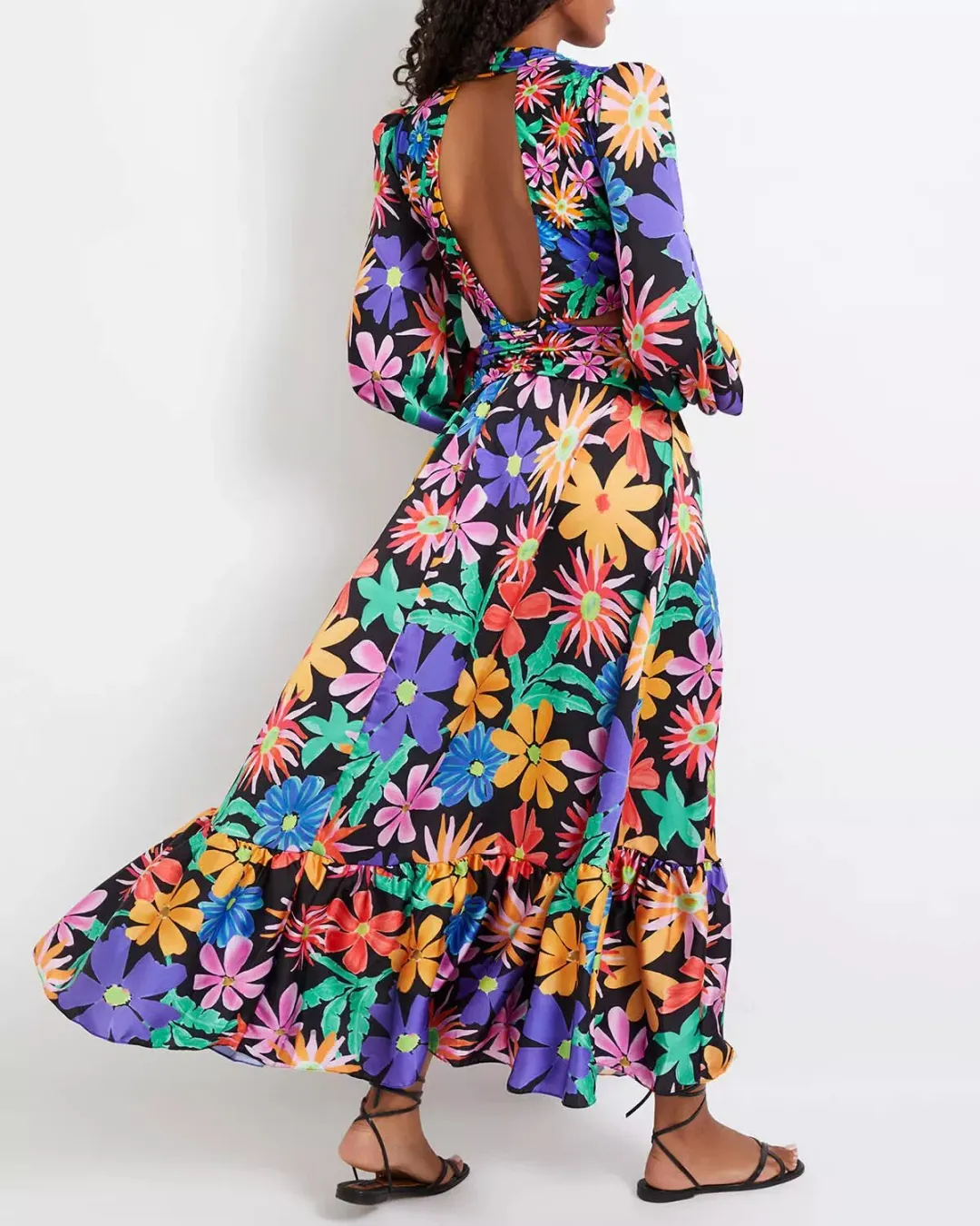 PatBO Aster Plunge Maxi Dress Multi Size 10 for rent on The Volte - main image