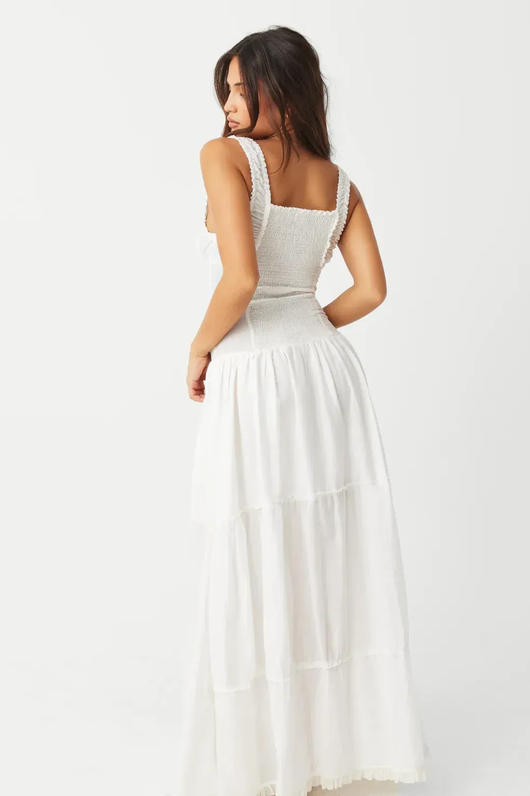 Frankie’s Bikinis Christabelle Ruffle Maxi Dress Sunrose Size XS/Au 6 for rent on The Volte - main image