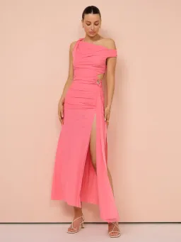 Bec & Bridge Kailani Aysm Dress Grapefruit Pink Size 8  for rent on The Volte - image 5