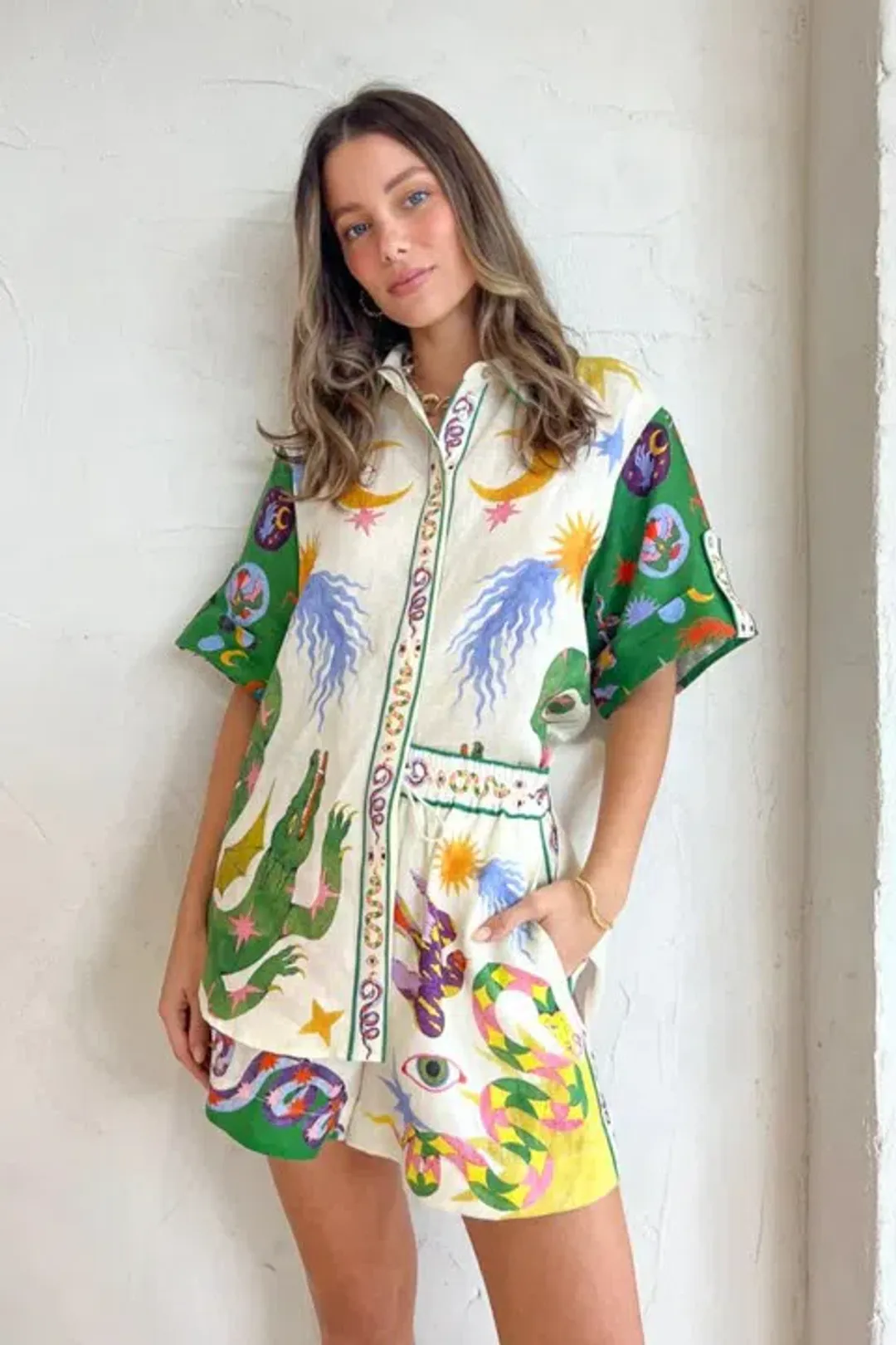 Alemais Seeker Shirt Print Size 6 and Short Print Size 6 for rent on The Volte - main image
