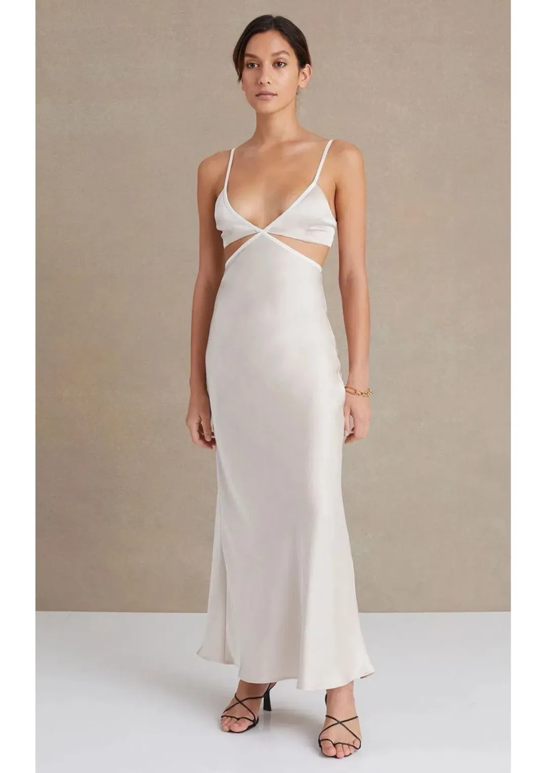 Bec & Bridge Veronique Maxi Dress in Cream Size 8 for rent on The Volte - main image