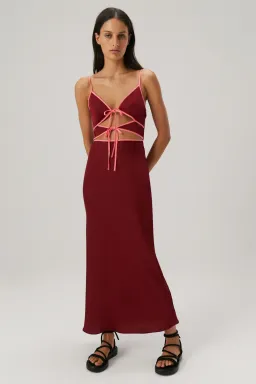 MISHA Ramira Maxi Dress Wine Size 8/S for rent on The Volte - image 3