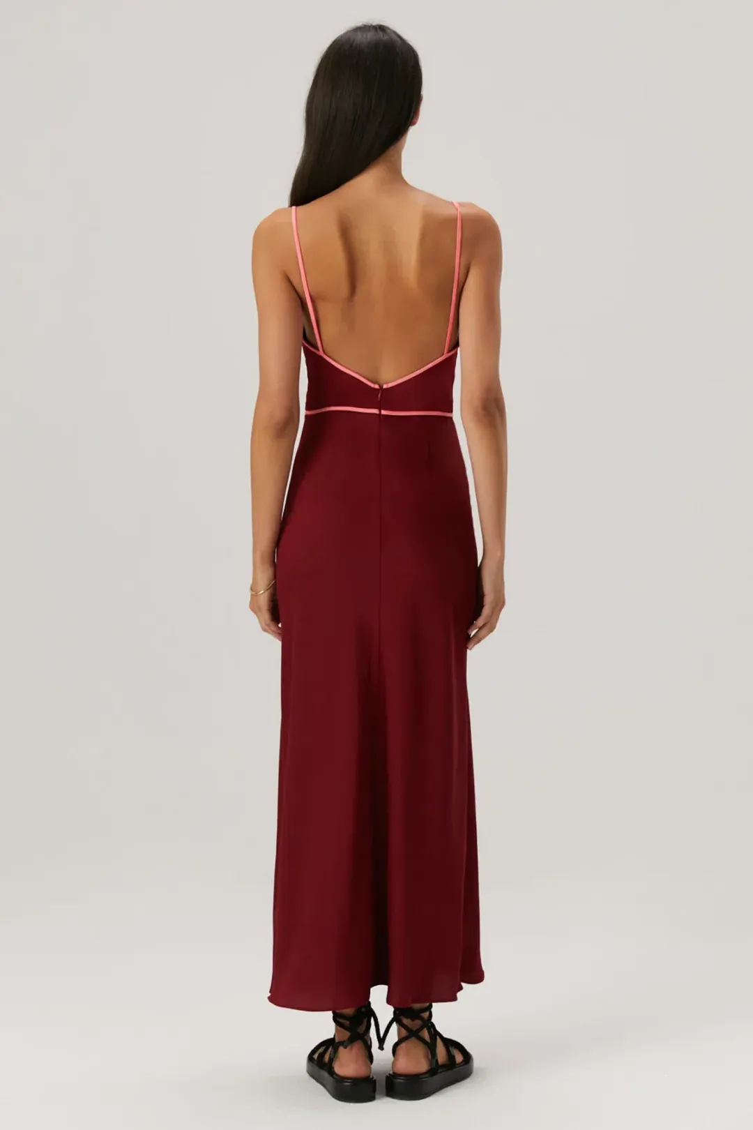MISHA Ramira Maxi Dress Wine Size 8/S for rent on The Volte - main image