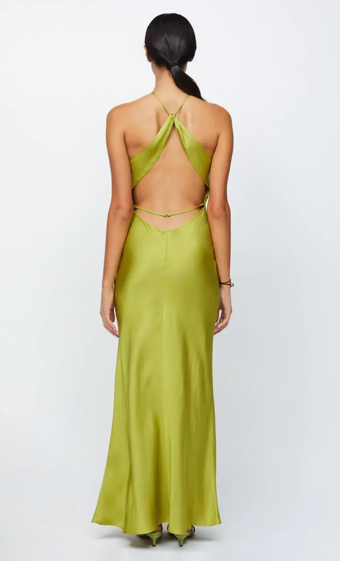 Bec & Bridge Teresa Halter Maxi Dress in Wasabi Size M / AU 10 for rent on The Volte - main image