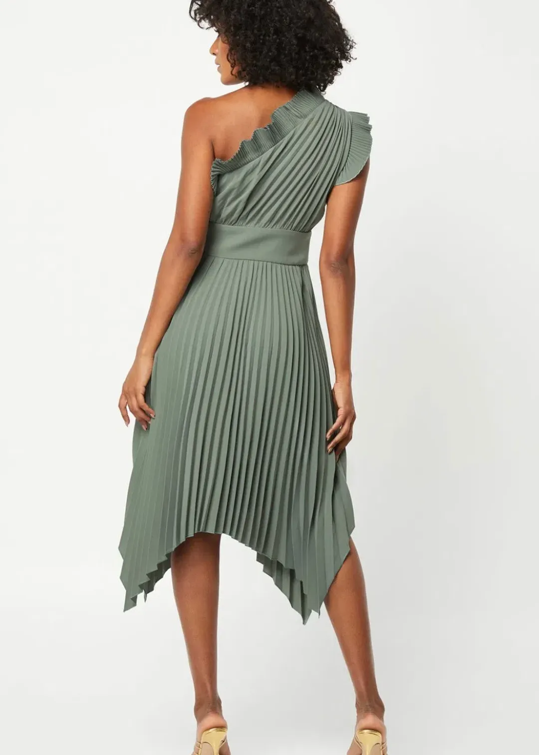 Mossman The Lady Like Midi Dress in Sage Size 12 for rent on The Volte - main image