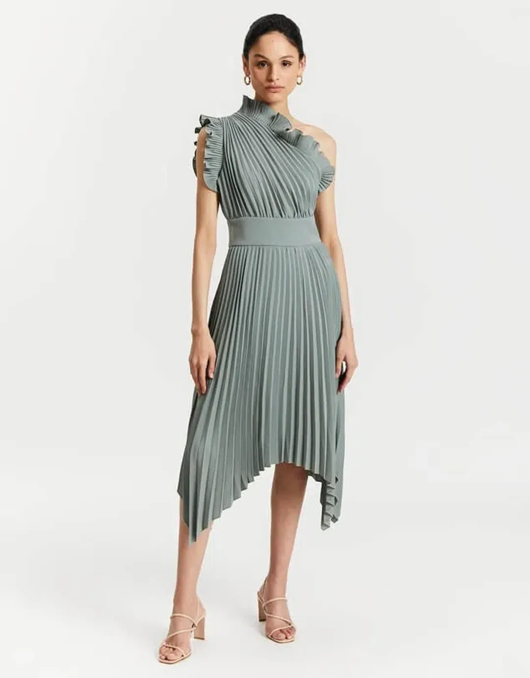 Mossman The Lady Like Midi Dress in Sage Size 12 for rent on The Volte - main image