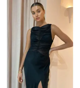 Bec & Bridge Naomi Split Maxi Dress Black Size AU 6 for rent on The Volte - image 5