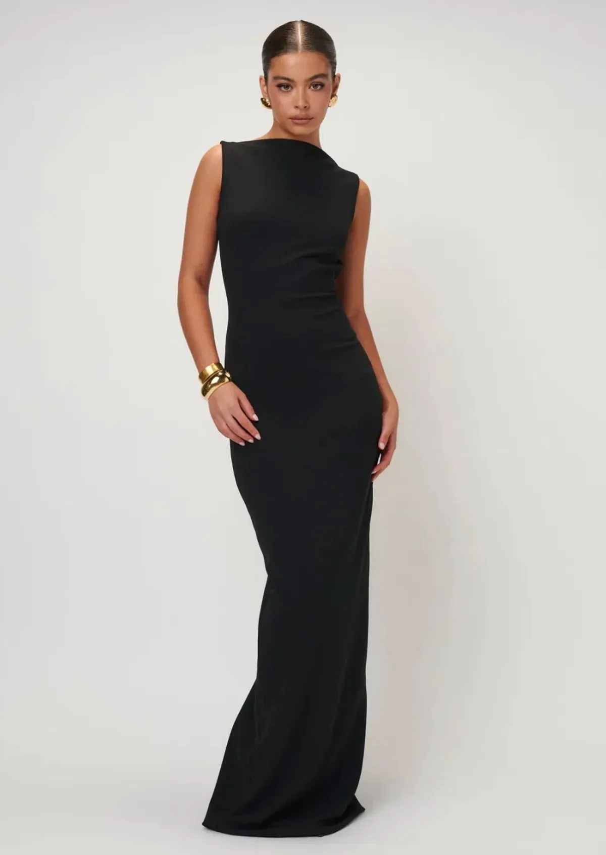 Effie Kats Verona Gown Black Size 10 for rent on The Volte - main image