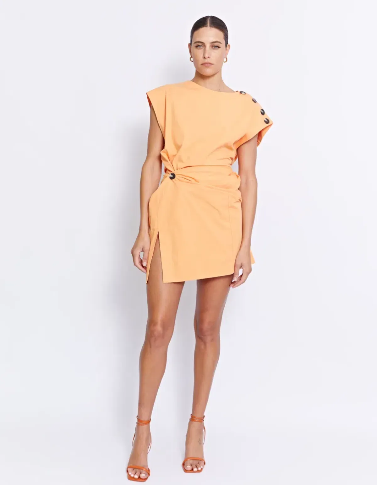 Pfeiffer Grenada Mini Twist Dress Tangerine Size 10  for rent on The Volte - main image