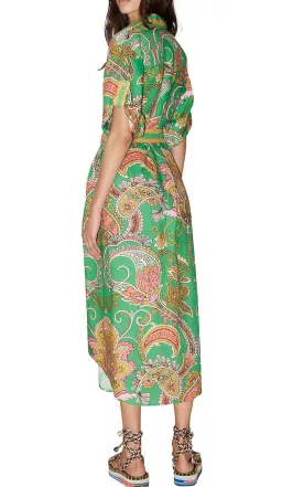 Alemais Marion Shirtdress Green Print Size 14 for rent on The Volte - image 3