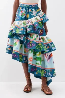 Alemais Guardian Tiered Ruffled Skirt Multi Size 16 for rent on The Volte - image 2