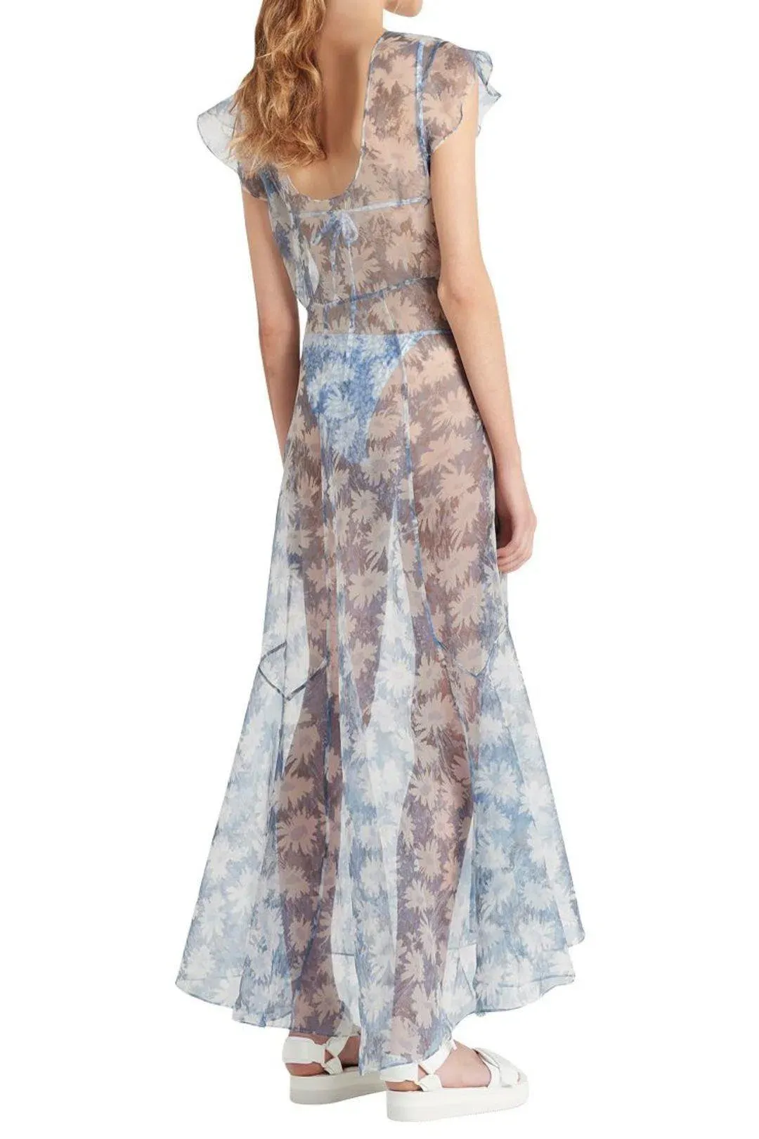 Sir The Label Anais Dress Blue Floral Size AU 10 for rent on The Volte - main image