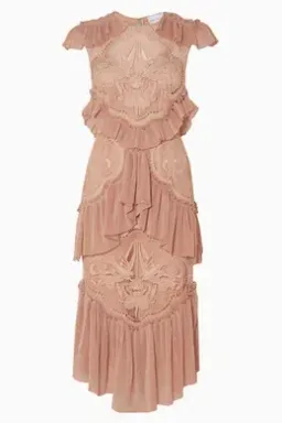 Alice McCall Sweet Emotions Midi Dress in Blush Size 8 for rent on The Volte - image 4