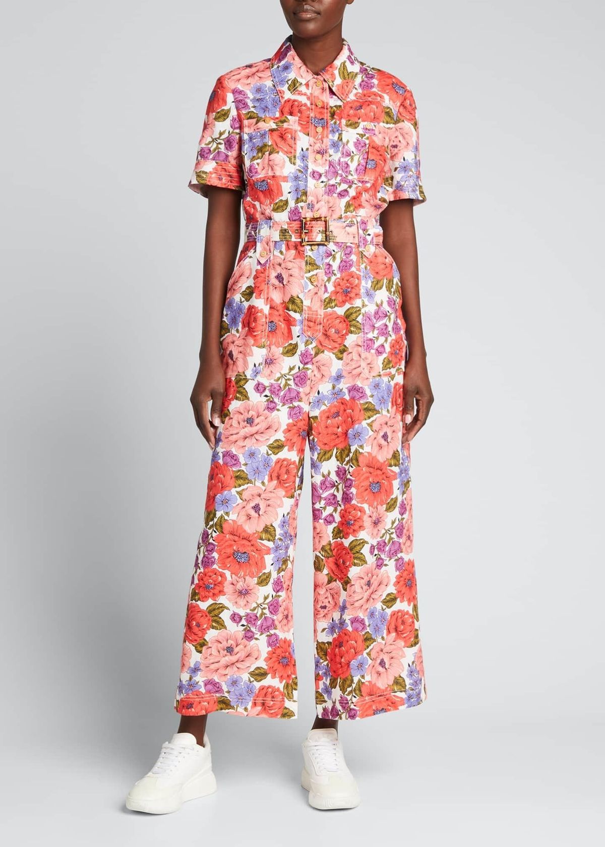 Zimmermann Poppy Belted Safari Jumpsuit Size 8  for rent on The Volte - main image