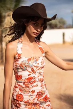 Sir the Label Noemi Halter Midi Dress Floral Size 8 for rent on The Volte - image 2