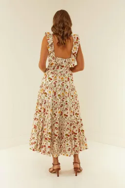 Palm Noosa Leon Dress in Tomato Tiles Print Size 6 for rent on The Volte - image 5