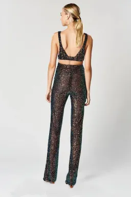 Winona Commix Top and Pants Sequin Set Green Sequin Size 10 for rent on The Volte - image 3
