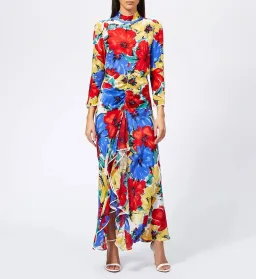 RIXO London Lucy Diana' Floral High-Neck Backless Dress Size M/Au 12 for rent on The Volte - image 3