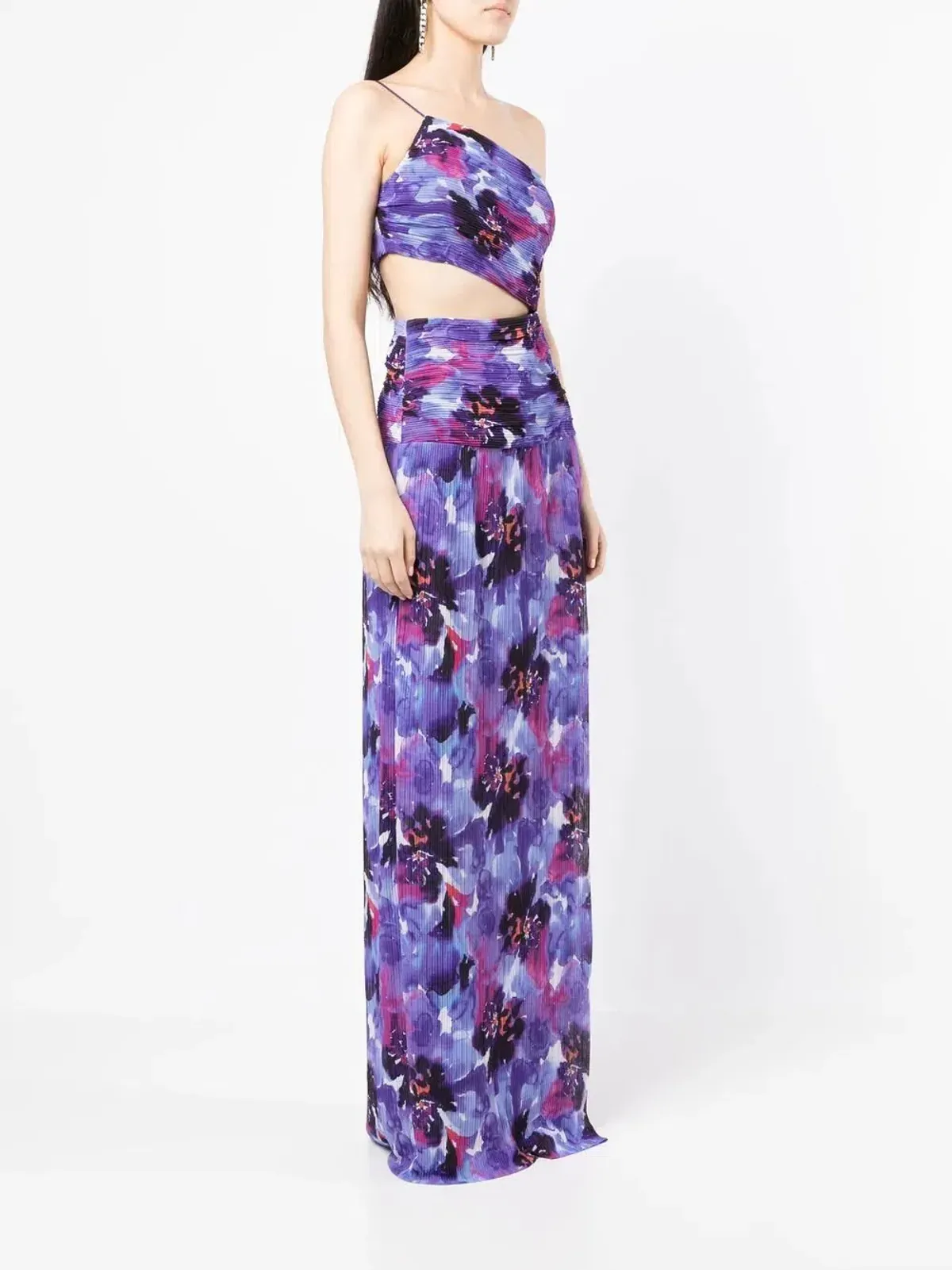 Rebecca Vallance Purple Rain cut-out Maxi Dress Floral Size 10 for rent on The Volte - main image