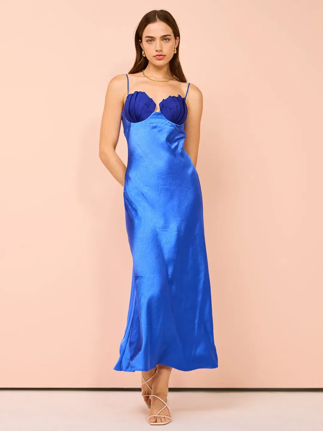 Rachel Gilbert Ryder Dress Saphire Size 12 for rent on The Volte - main image