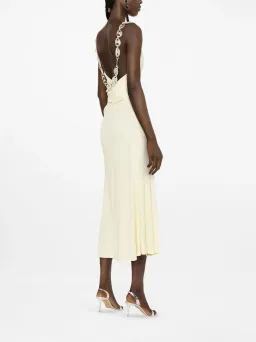 Christopher Esber Chain Link Cowl Neck Dress Yellow Size 10 for rent on The Volte - image 2