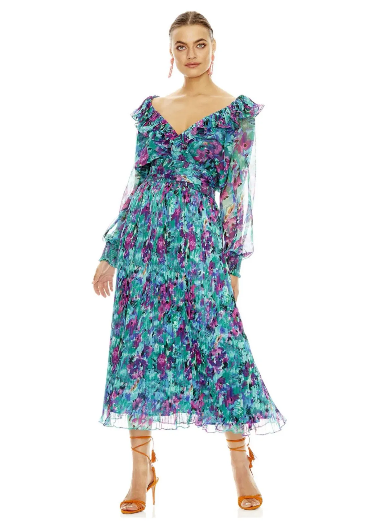 Talulah Barcelona Nights Midi Dress Floral Size M for rent on The Volte - main image